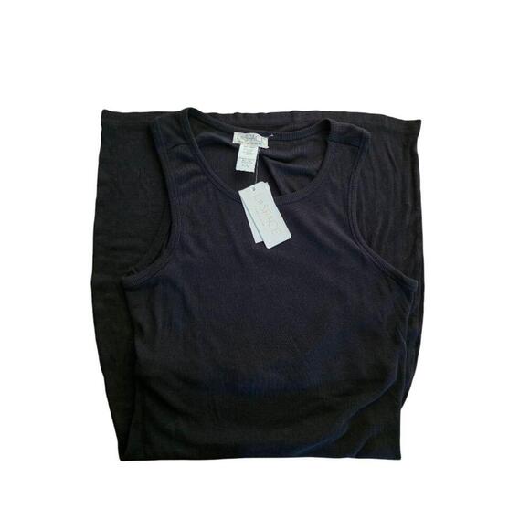 NWT Lspace Black Micro Rib Mini Cutout Back Sleeveless Bodycon Dress XL - Picture 5 of 6